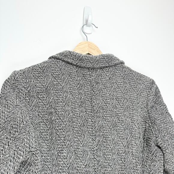 Isabel Marant Etoile Herringbone Wool Blend Blazer | Gray | SZ 8 - Picture 6 of 10